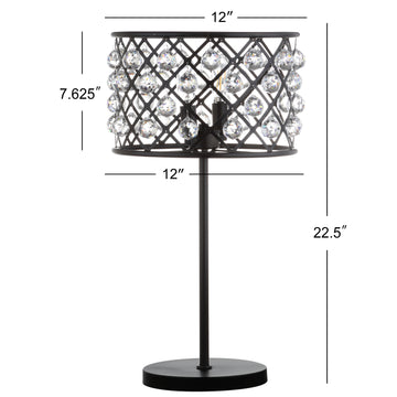 Gabrielle 22.5" Metal/Crystal LED Table Lamp - JONATHAN Y